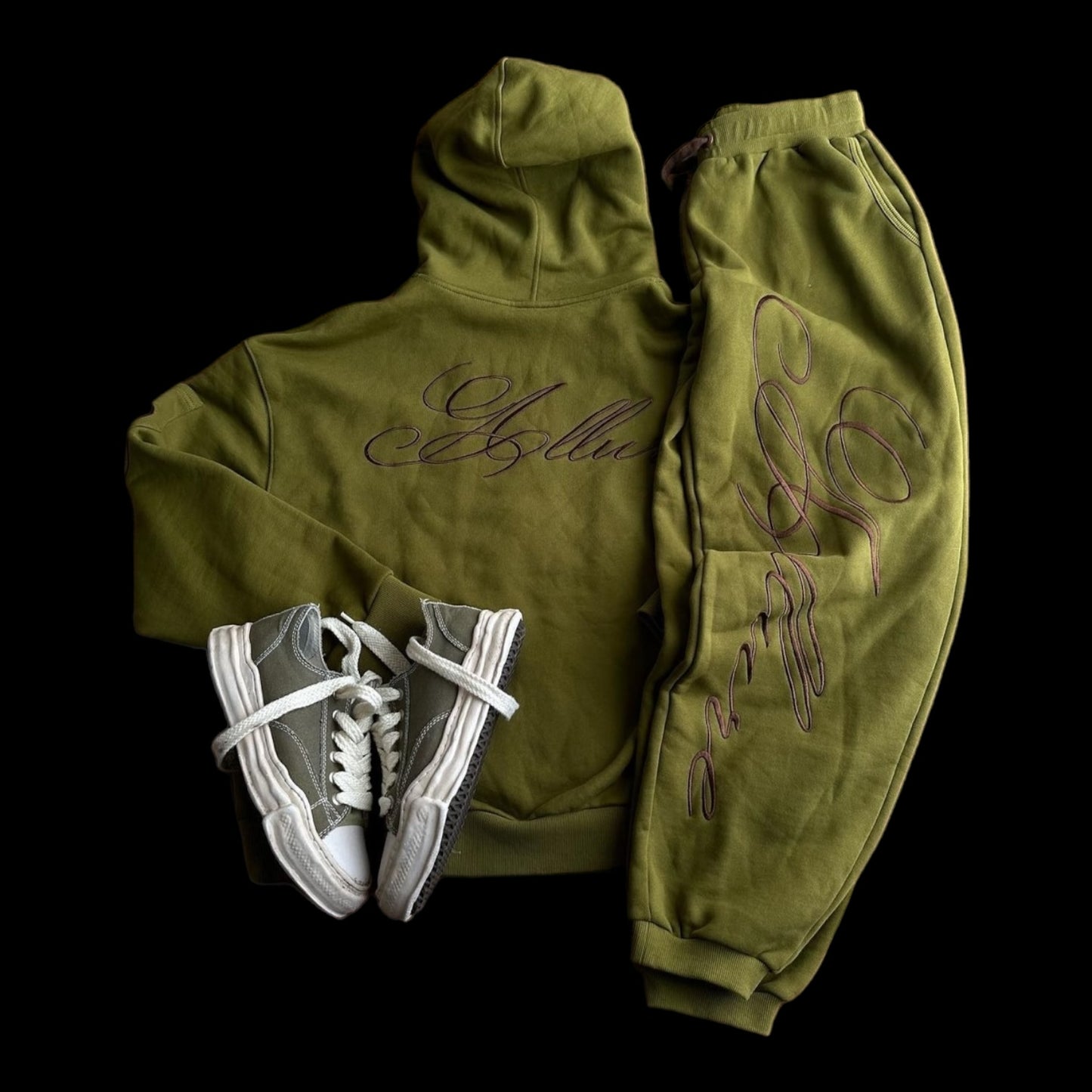 Allure Olive green Full Tracksuit