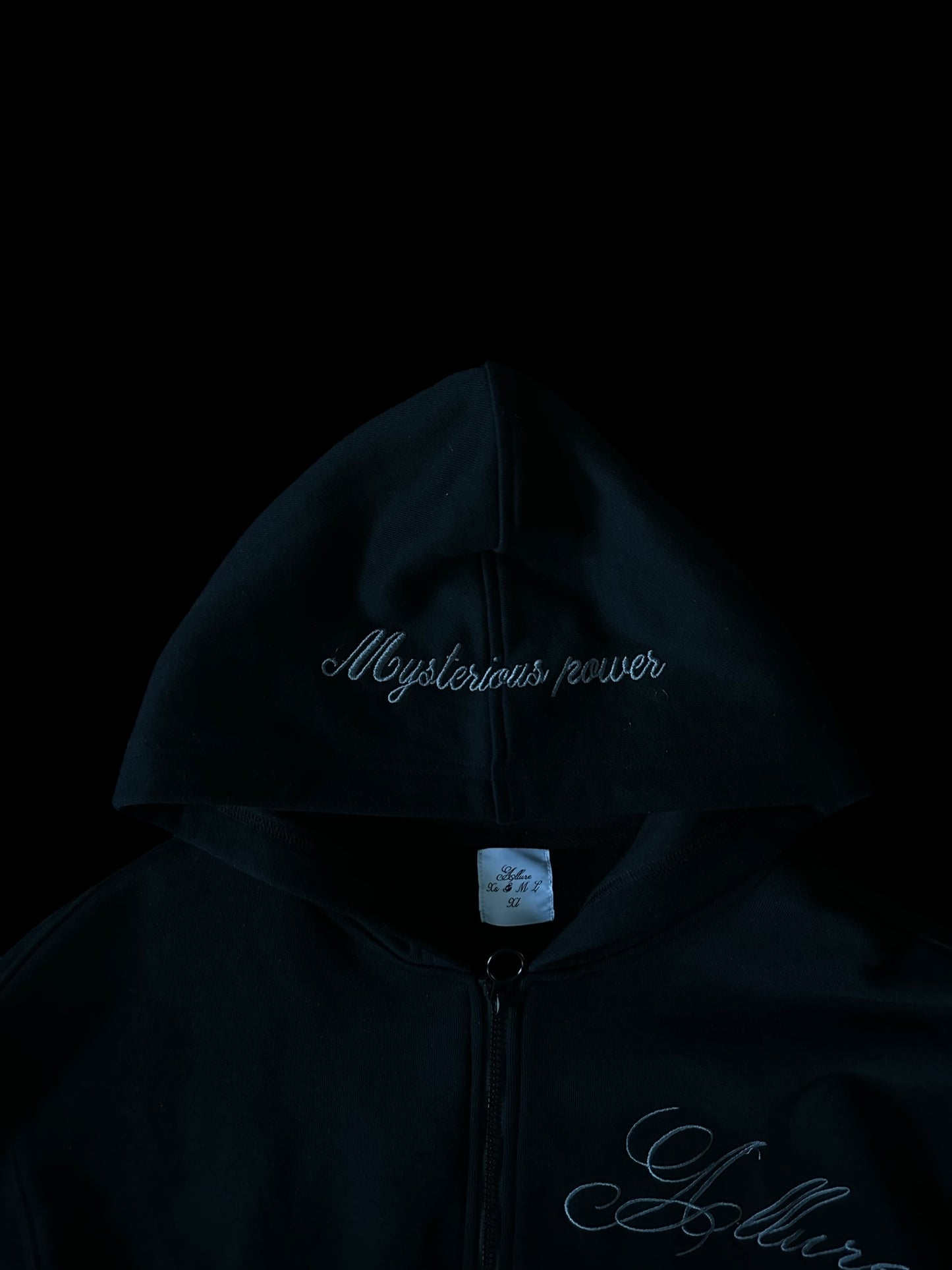 Allure Midnight Black Zip Up Hoodie