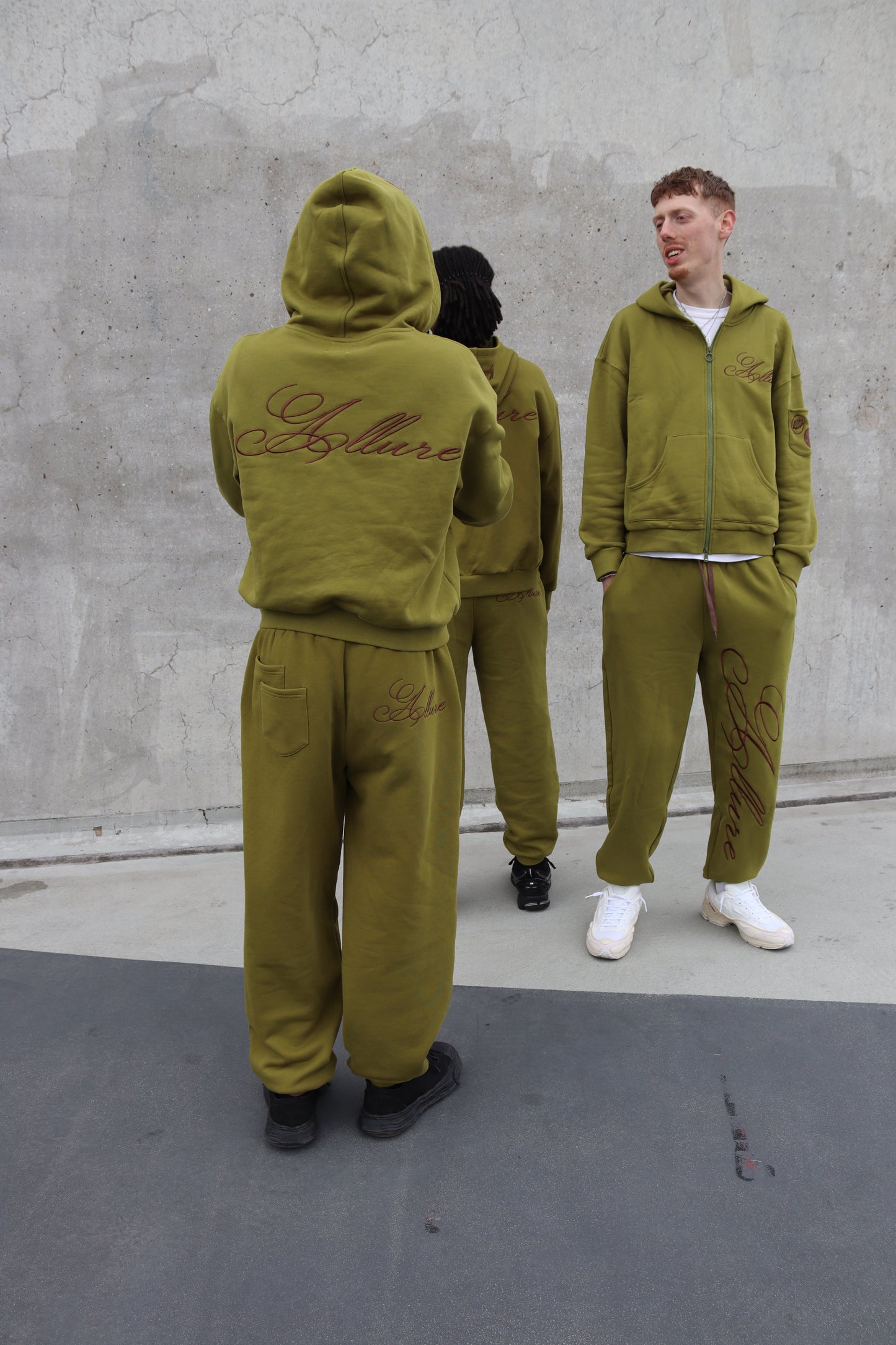 Allure Olive green Full Tracksuit